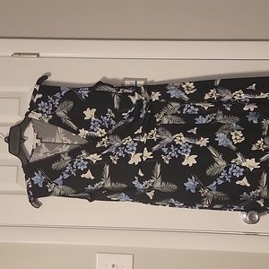 Chaus NewYork Dress XL Pastel Palms NWT